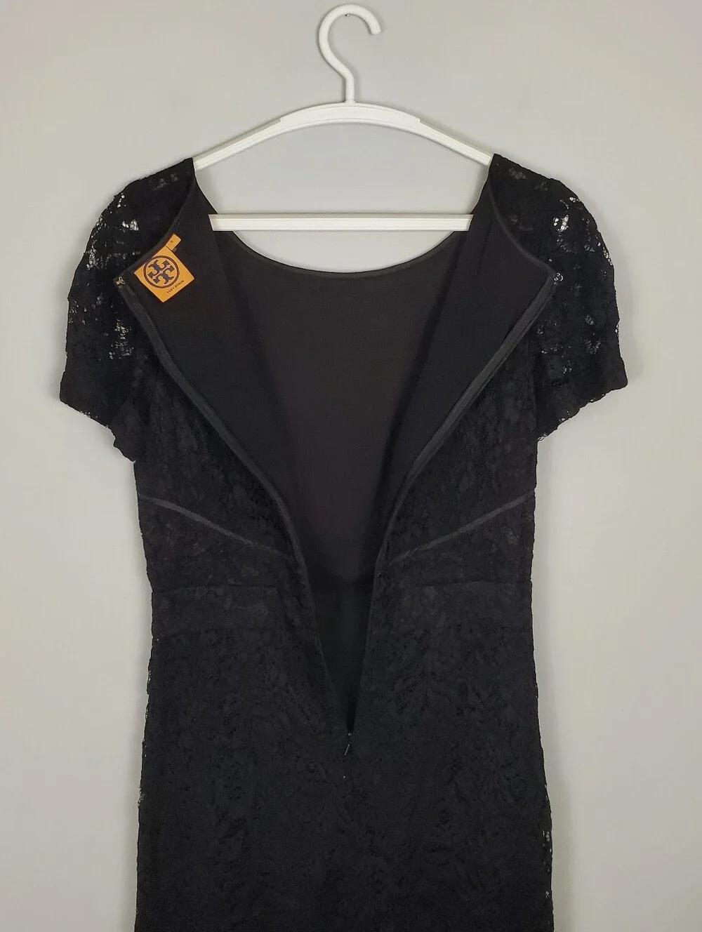 Tory Burch Women's Black Bovary Lace A Line Dress in Black Size 6